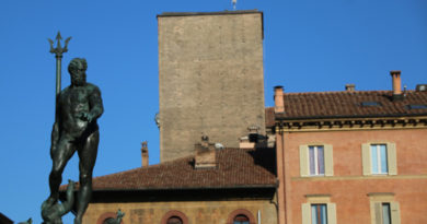 Torre Scappi con il Nettuno, Bologna. @torridibologna